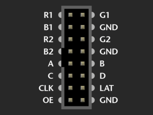 Adafruit 32x32 LED Matrix socket.png